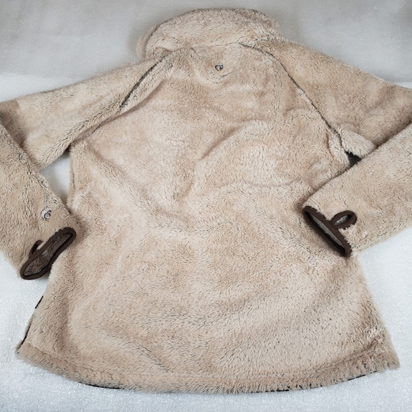 Kuhl Flight Fleece Jacket - Women's Large Stowaway  Hood Hooded Full Zip Hiking - Picture 10 of 11